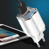 EU/US Plug 2 Port USB Charger 5V 2.1A Wall Adapter Mobile Phone Charger For Samsung s9 Xiaomi Tablet Portable usb phone charging