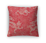 Throw Pillow, Asian Dragon Pattern