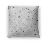 Throw Pillow, Blackwhite Dandelion Pattern