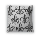 Throw Pillow, Fleur De Lys Shield Design