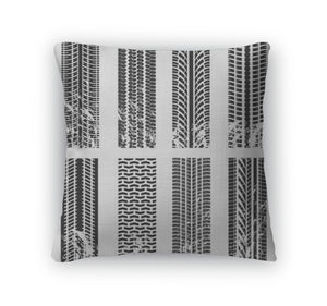 Throw Pillow, Various Tyre Tracks