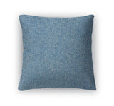 Throw Pillow, Full Frame Of A Blue Denim Fabric Pattern