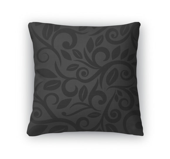 Throw Pillow, Black And White Or Transparent Floral