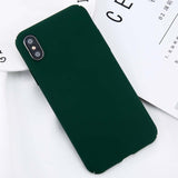 USLION For iPhone X Simple Plain Phone Case Slim Frosted Hard PC Back Cover For iPhoneX 8 7 6 6S Plus 5 5S SE Cases Coque Capa