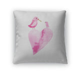 Throw Pillow, Pair Of Watercolor Birds