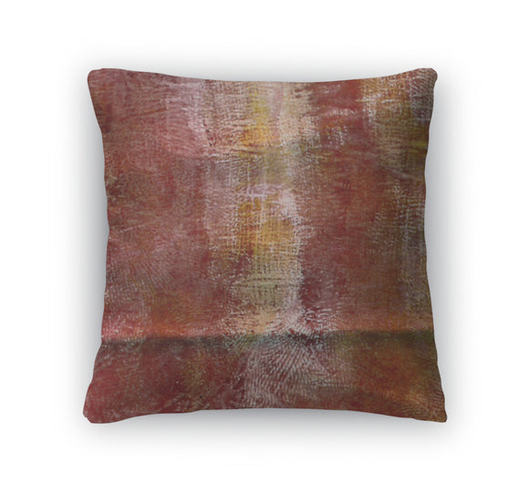 Throw Pillow, Grunge Handdrawn Watercolor