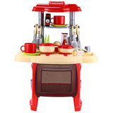 Kids Simulation Kitchen Cookware Pretend Role Play Toy with Music Light
