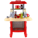 Kids Simulation Kitchen Cookware Pretend Role Play Toy with Music Light