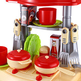 Kids Simulation Kitchen Cookware Pretend Role Play Toy with Music Light