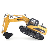 HUINA 1550 1:14 2.4GHz 15CH RC Alloy Excavator RTR with Independent Arms Programming Auto Demonstration Function