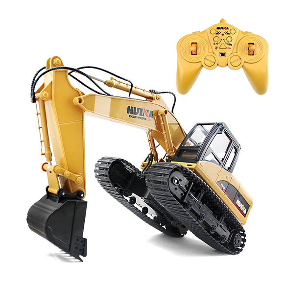 HUINA 1550 1:14 2.4GHz 15CH RC Alloy Excavator RTR with Independent Arms Programming Auto Demonstration Function