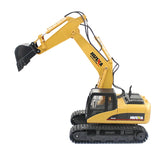 HUINA 1550 1:14 2.4GHz 15CH RC Alloy Excavator RTR with Independent Arms Programming Auto Demonstration Function