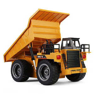 HUINA 1540 1:18 2.4G 6CH RC Alloy Dump Truck Auto Demonstration Function