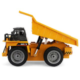 HUINA 1540 1:18 2.4G 6CH RC Alloy Dump Truck Auto Demonstration Function