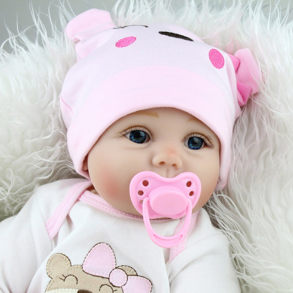 NPK Simulated Cute Soft Touch Lifelike Silicone Baby Girl Reborn Toy