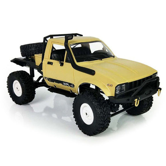 WPL C14 1:16 2.4G 2CH 4WD Mini Off-road RC Semi-truck with Metal Chassis / TPR Tires / 15km/h Top Speed