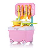 YUEHUI Kids Household Playset Simulation Kitchen Toys Small Cart