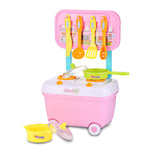 YUEHUI Kids Household Playset Simulation Kitchen Toys Small Cart