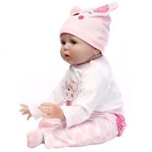 NPK Simulated Cute Soft Touch Lifelike Silicone Baby Girl Reborn Toy