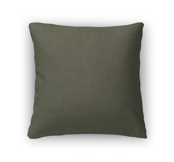 Throw Pillow, Dark Green Fabric