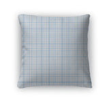 Throw Pillow, Pastel Blue Plaid