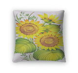 Throw Pillow, Sunflowers