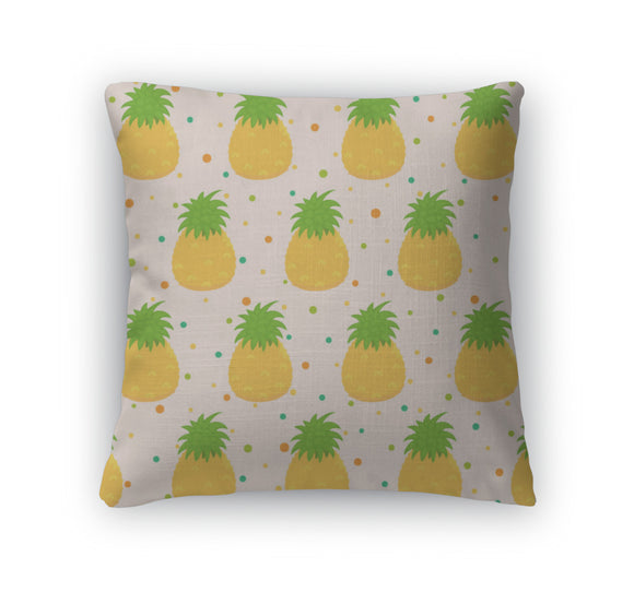 Throw Pillow, Pattern With Pineapple