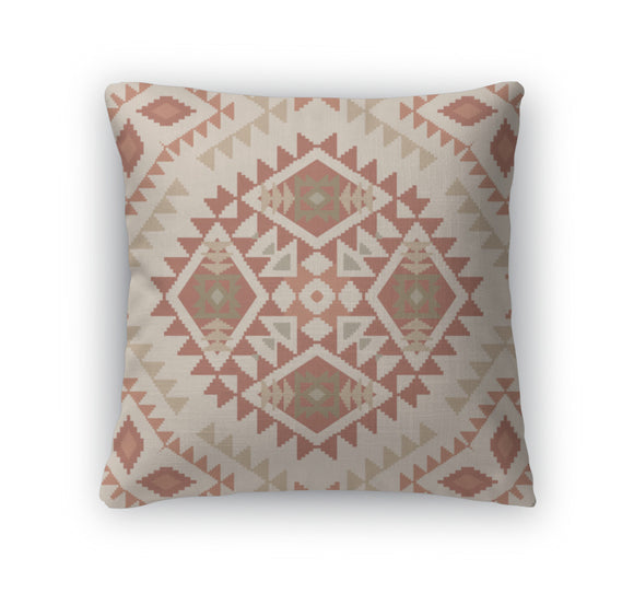 Throw Pillow, Abstract Pattern In Tribal Navajo Style