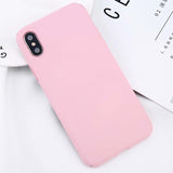 USLION For iPhone X Simple Plain Phone Case Slim Frosted Hard PC Back Cover For iPhoneX 8 7 6 6S Plus 5 5S SE Cases Coque Capa