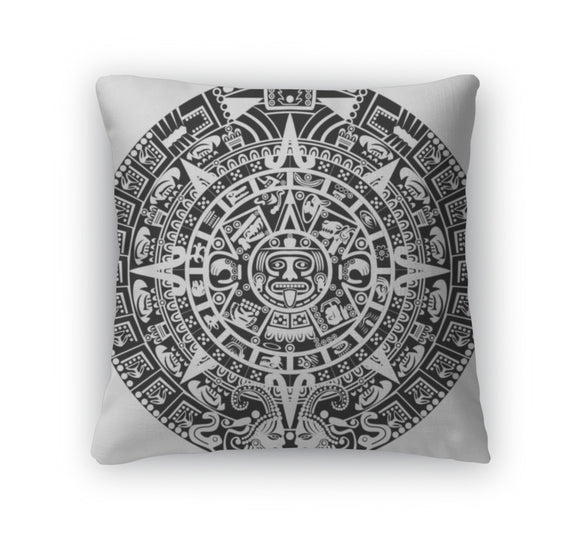 Throw Pillow, Mayan Calendar