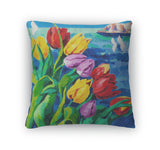 Throw Pillow, Tulips