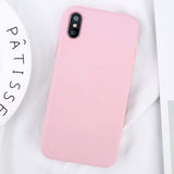 USLION For iPhone X Simple Plain Phone Case Slim Frosted Hard PC Back Cover For iPhoneX 8 7 6 6S Plus 5 5S SE Cases Coque Capa