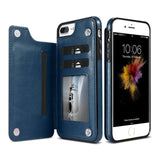 Card Slot Holder Cover Case For iPhone 8 7 6 6S Plus X 10 XS SE 5S 5 For Samsung Note8 S8 Plus S7 Edge Luxury Retro Leather Bag