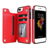 Card Slot Holder Cover Case For iPhone 8 7 6 6S Plus X 10 XS SE 5S 5 For Samsung Note8 S8 Plus S7 Edge Luxury Retro Leather Bag