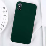 USLION For iPhone X Simple Plain Phone Case Slim Frosted Hard PC Back Cover For iPhoneX 8 7 6 6S Plus 5 5S SE Cases Coque Capa