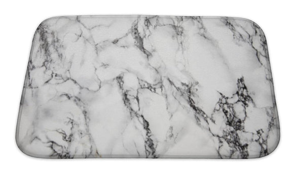 Bath Mat, White Marble