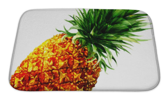 Bath Mat, Watercolor Pineapple Isolated