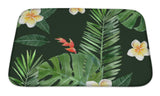 Bath Mat, Watercolor Tropical Plants