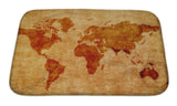 Bath Mat, World Map On Old Paper