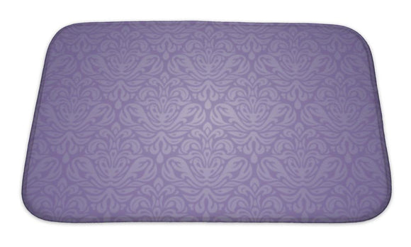 Bath Mat, Violet Vintage Pattern Design