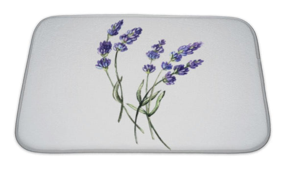 Bath Mat, Watercolor Lavender