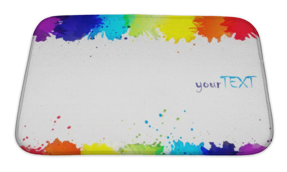 Bath Mat, Watercolor Rainbow