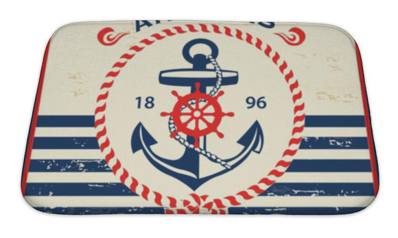 Bath Mat, Vintage Nautical Template Design