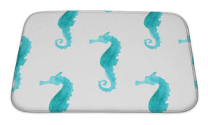 Bath Mat, Watercolour Seahorses Pattern