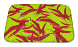 Bath Mat, Watercolor Pattern Chili