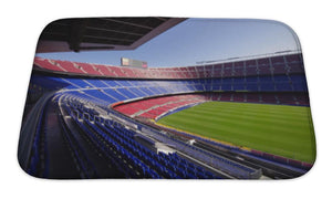 Bath Mat, Wide View Of Fc Barcelona Nou Camp Soccer Stadium