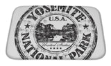 Bath Mat, Yosemite National Park Grunge Rubber Stamp