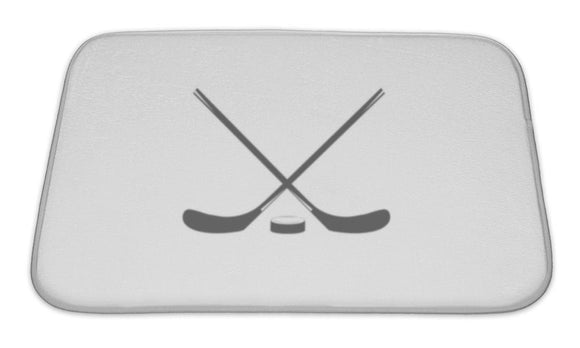 Bath Mat, Washer For Hockey Stick Hockey The Game Of Hockey Minimalism Sport Icon