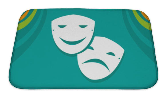 Bath Mat, Symbol Of Sadness And Happiness In Acting Or Theatre Arts