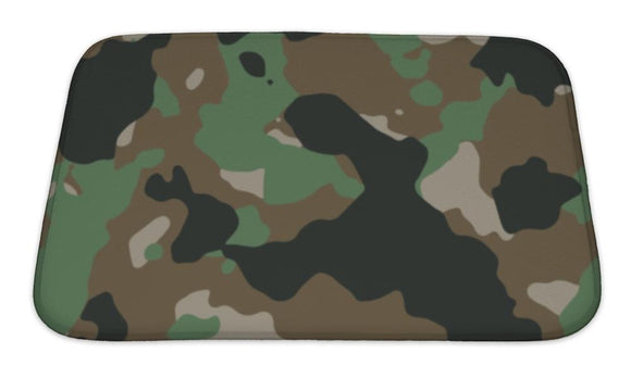 Bath Mat, Woodland Camo Pattern